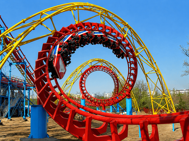 4-loop roller coaster for medium parks